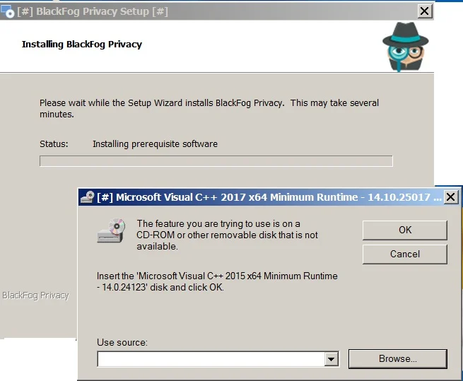 Pre-requisite installation fails Pre-requisite installation fails