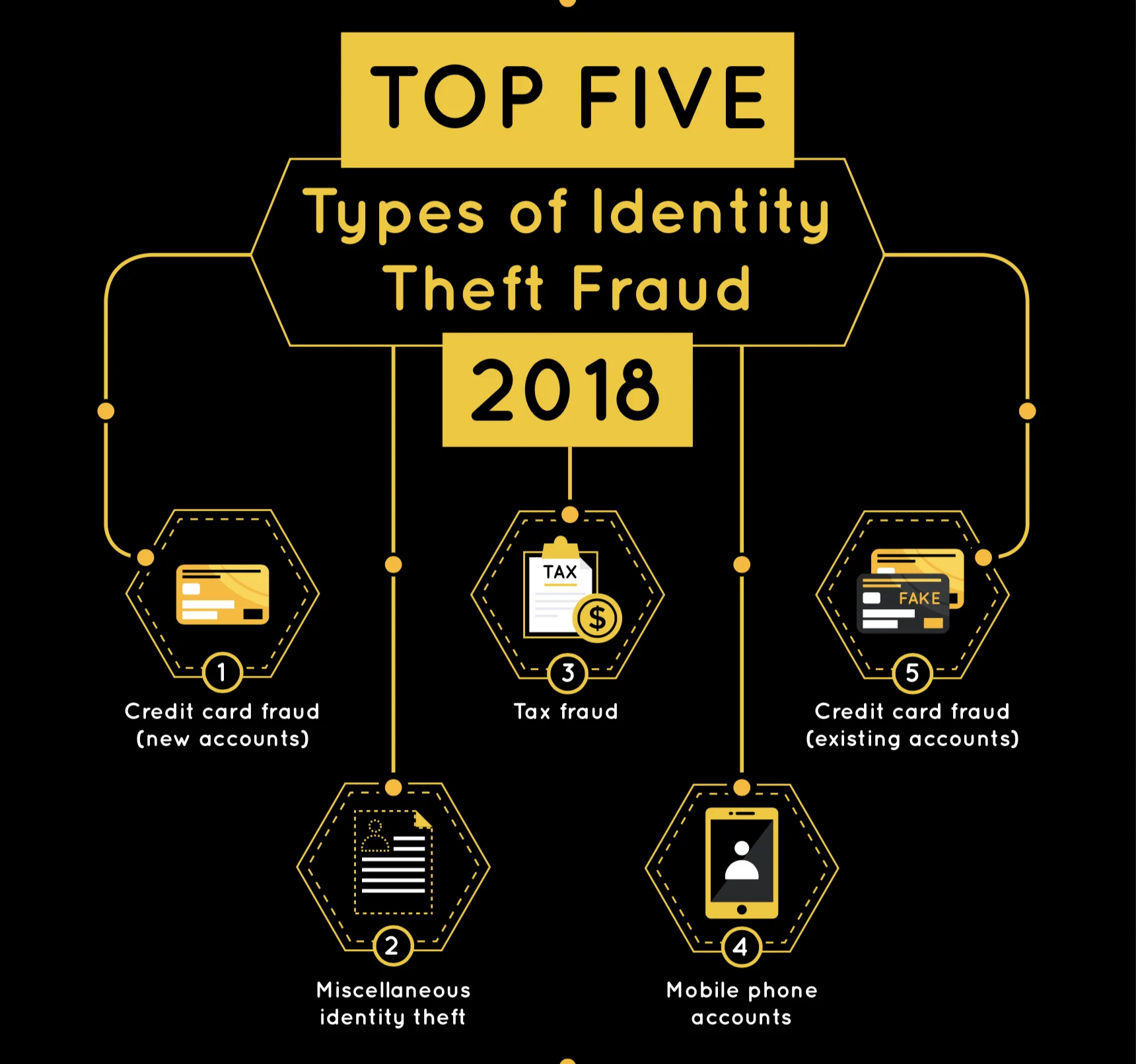 Top 5 Types of Identity Frauds Top 5 Types of Identity Fraud