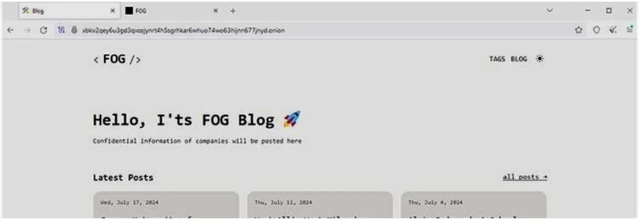 Fog Blog Example