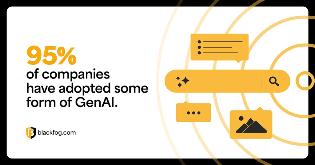 95% of companies have adopted some form of GenAI 95% of companies have adopted some form of GenAI