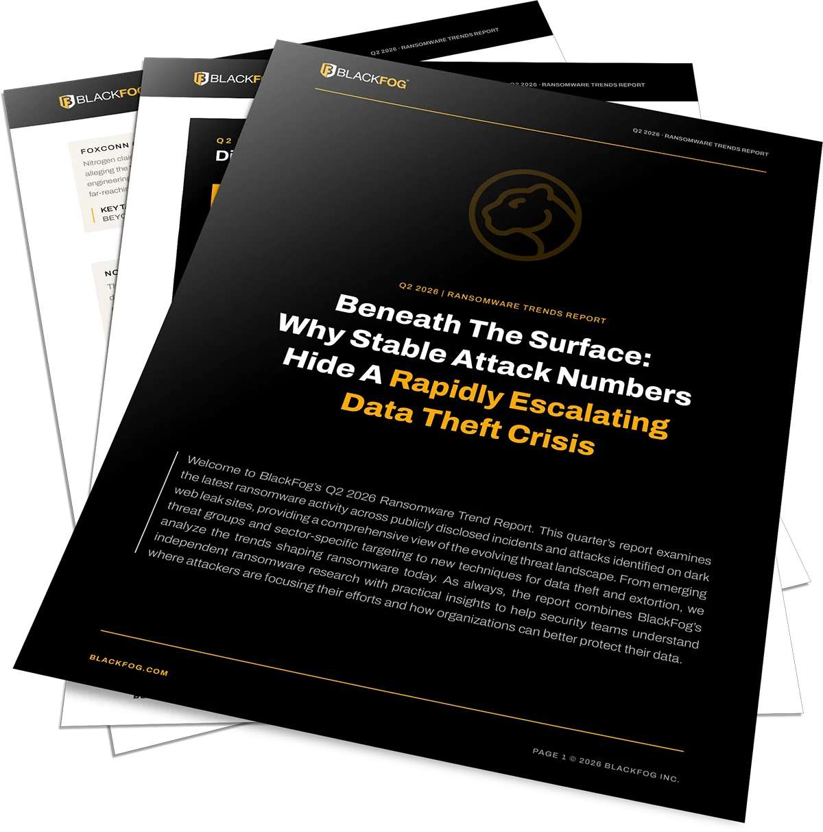 Q2 2026 Report page fan Q2 2026 State of Ransomware Report